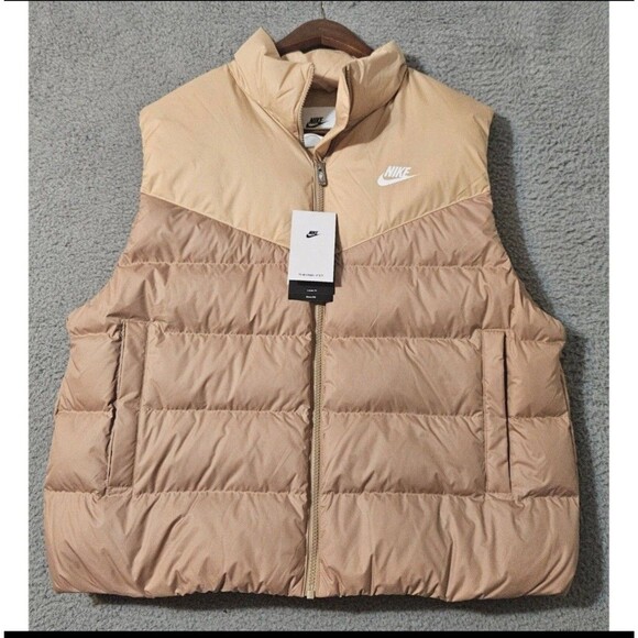 New Nike Windrunner Therma-Fit Down Puffer Vest DQ6896-200 Womens Size MEDIUM - Picture 1 of 7